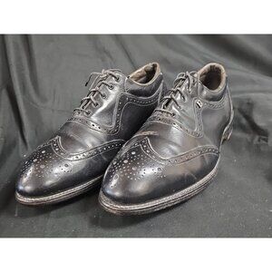 Vintage CLASSICS by FootJoy Black Leather Golf Shoe Oxford #56937 Sz 10C Great